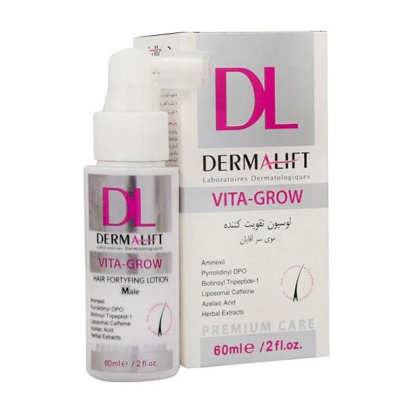 قیمت و خرید لوسیون تقویت کننده مو درمالیفت مدل Vita Grow حجم 60 میلی لیتر 